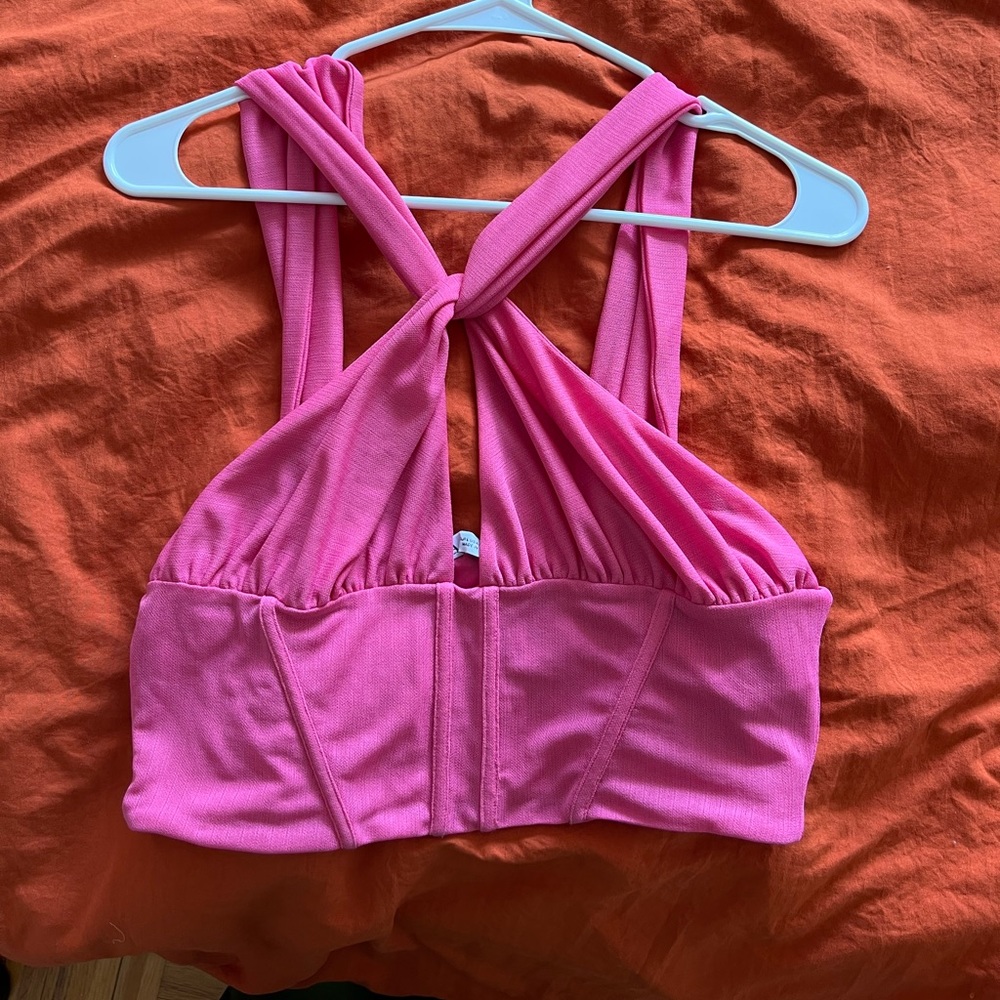 Pink corset top from Zara